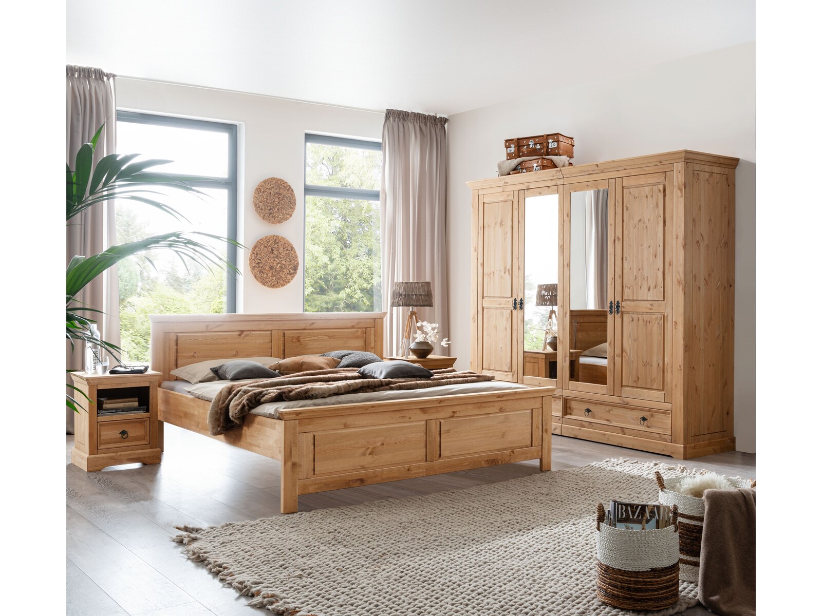 Schlafzimmer Komplettset Mandø Kiefer Massiv | G&K | SKANMØBLER