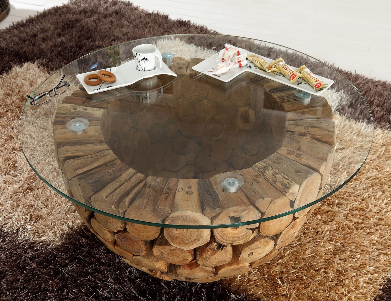 Teakholz Couchtisch Mit Glasplatte sdatec.com