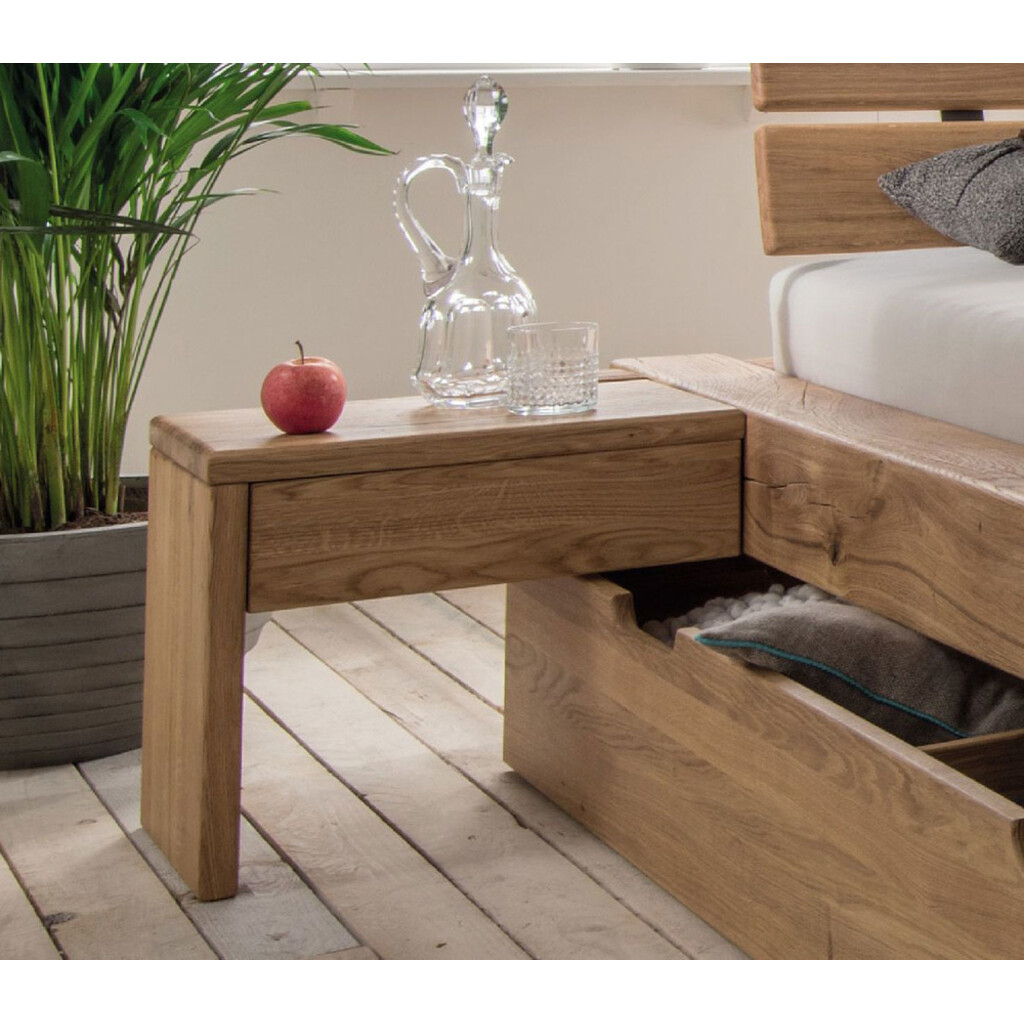 Nachtkommode für Balkenbetten L-Form mit Schublade Bild 2