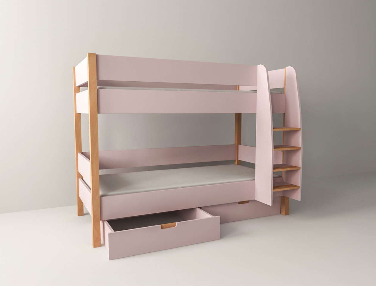 Etagenbett mit Bettkasten für Kinder und Jugendliche Colorland Bild 4