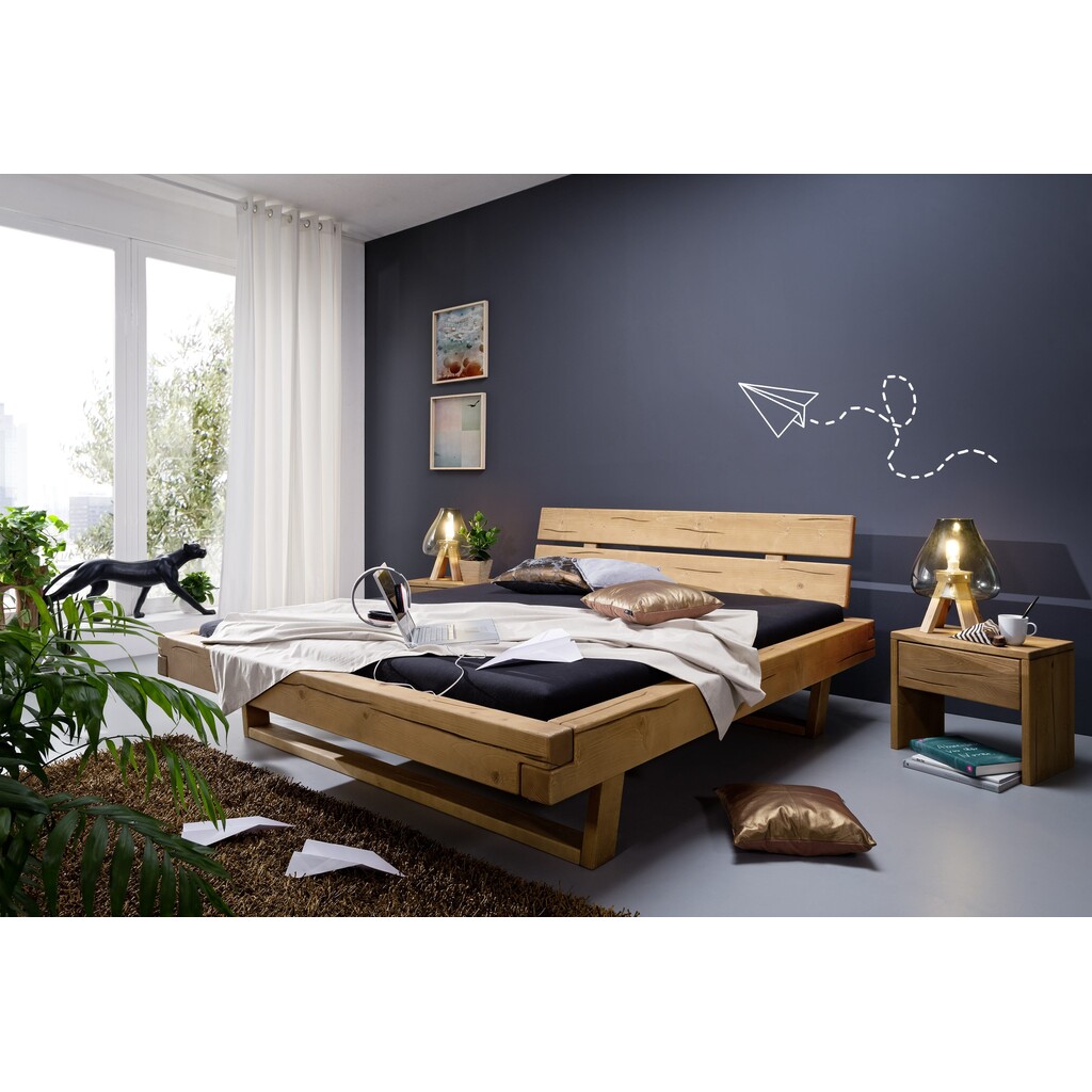 Balkenbett Kiefer Massiv Sonderborg Preview Image