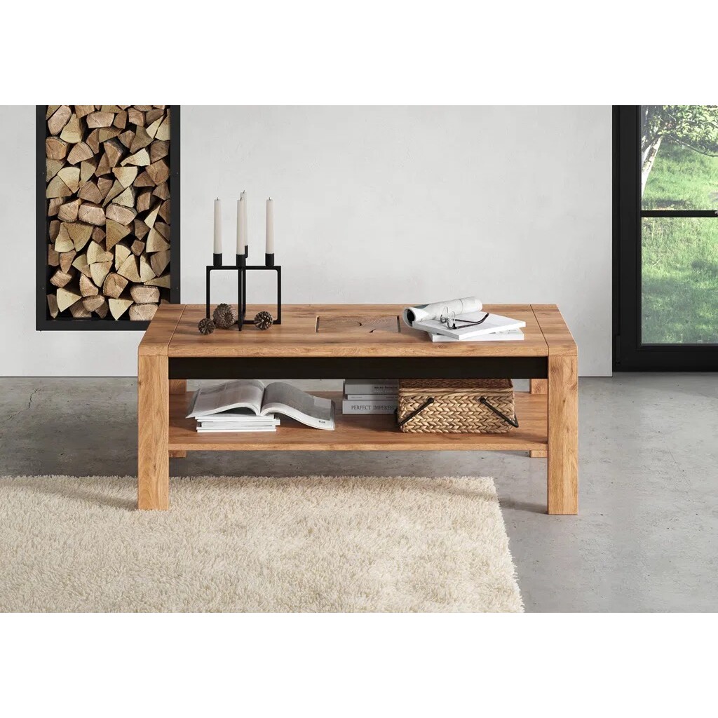 Couchtisch Vejers, Wildeiche Massiv, Hirnholz Bild 4