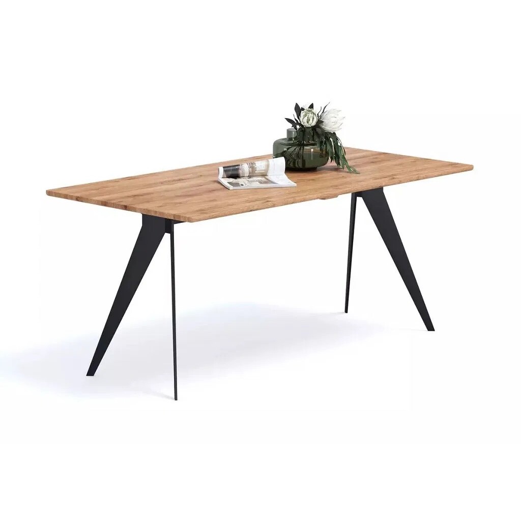 Esstisch Vejers, Wildeiche Massiv, Hirnholz Bild 3