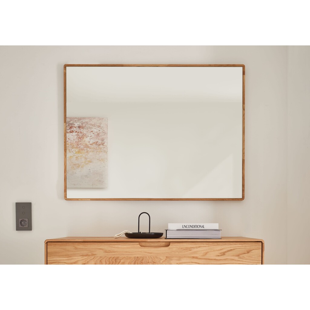 Garderoben Spiegel mit Massivholz Rahmen Roskilde Bild 3