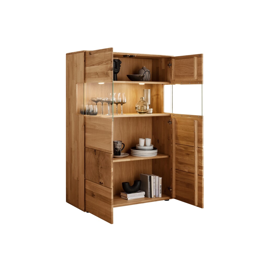 Highboard II Herning Wildeiche mit Hirnholz Maserung Bild 2