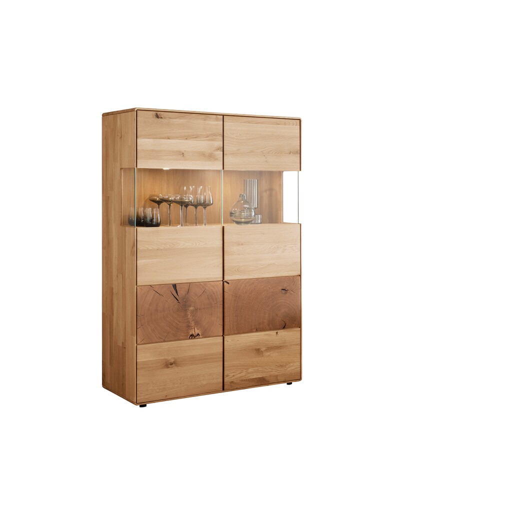 Highboard II Herning Wildeiche mit Hirnholz Maserung Preview Image