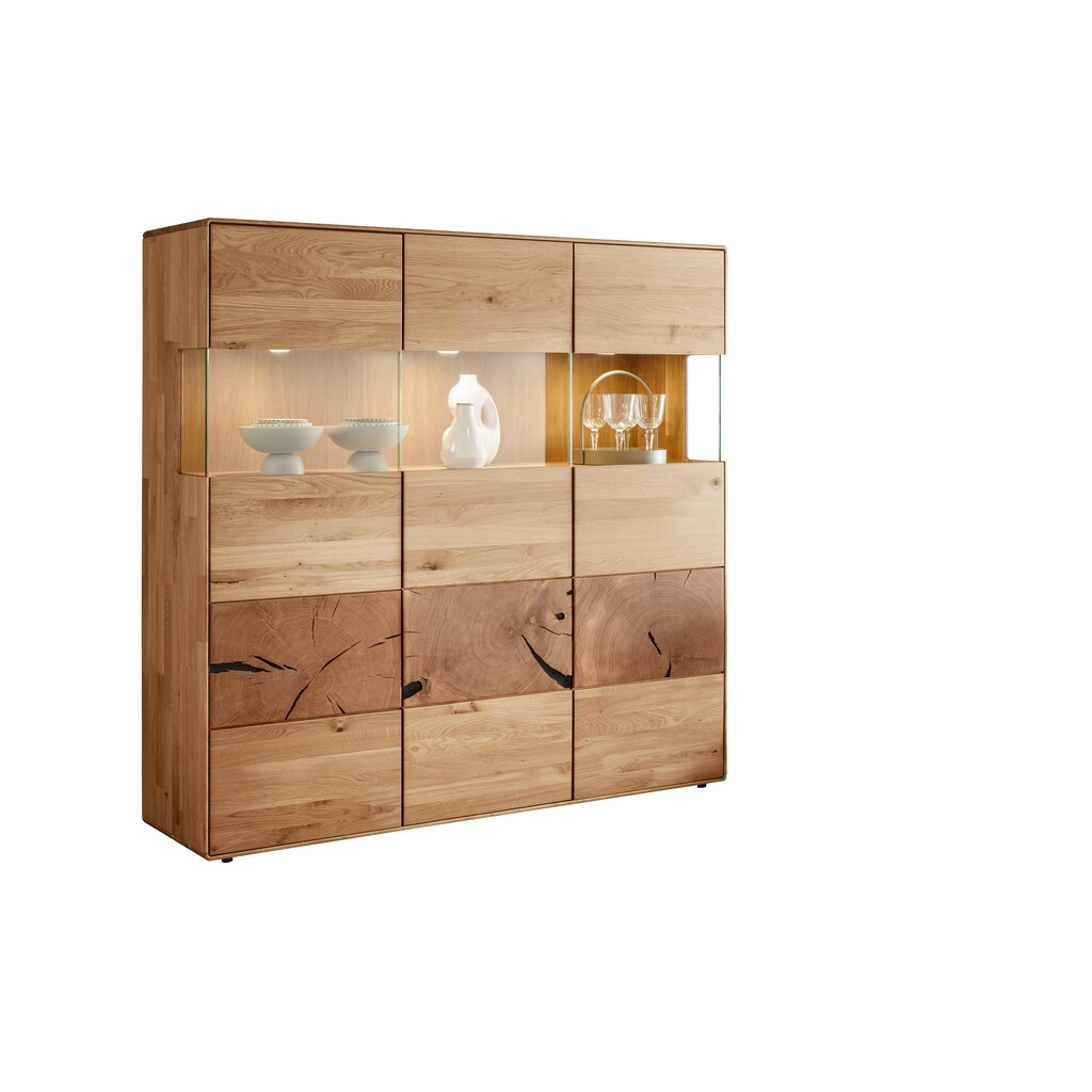 Highboard III Herning Wildeiche mit Hirnholz Maserung Preview Image