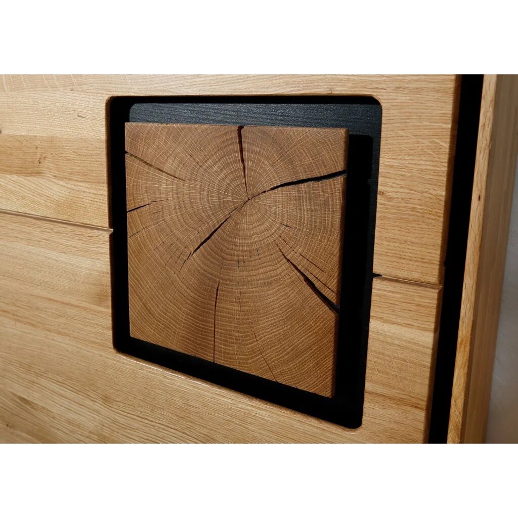 Highboard Vejers II, Wildeiche Massiv, Hirnholz Bild 9