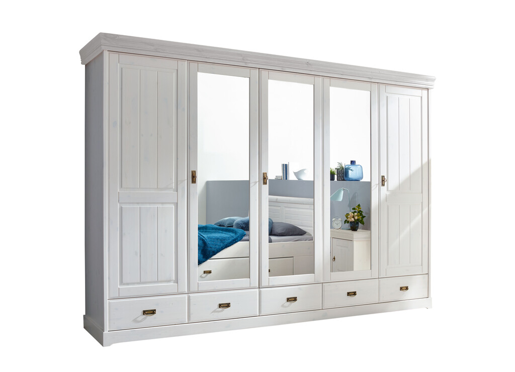 Kleiderschrank skandinavisch weiß Skandic Bild 5