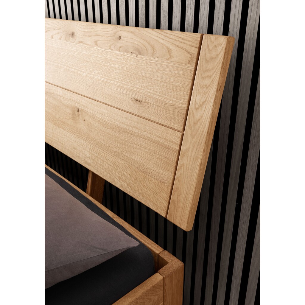 G&K Stauraumbett Wildeiche Massivholz - Skandinavischer Schlafkomfort Bild 4