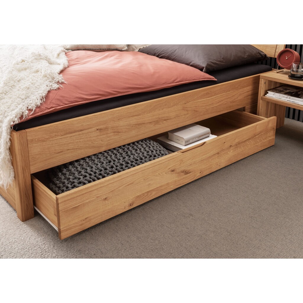 G&K Stauraumbett Wildeiche Massivholz - Skandinavischer Schlafkomfort Bild 5