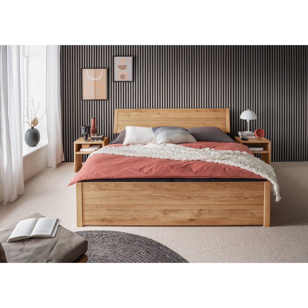 G&K Stauraumbett Wildeiche Massivholz - Skandinavischer Schlafkomfort Bild 6