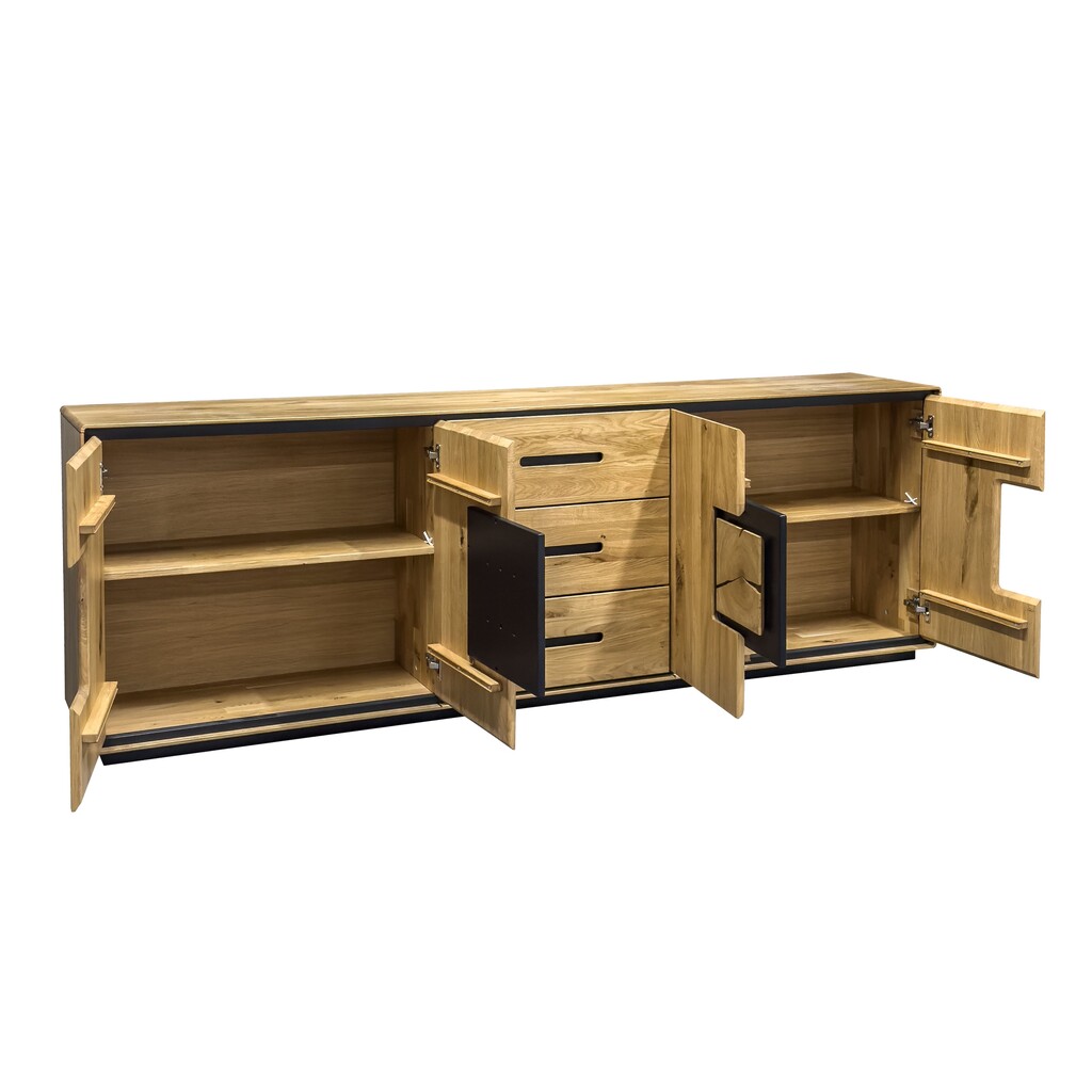 Sideboard Vejers III, Wildeiche Massiv, Hirnholz Preview Image