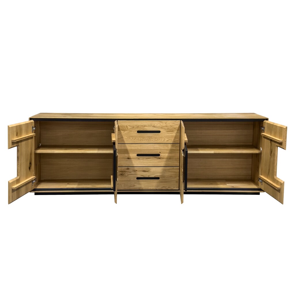 Sideboard Vejers III, Wildeiche Massiv, Hirnholz Bild 4