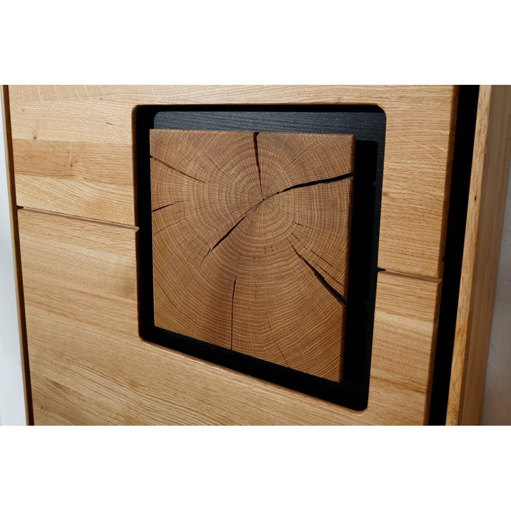 Sideboard Vejers III, Wildeiche Massiv, Hirnholz Bild 7