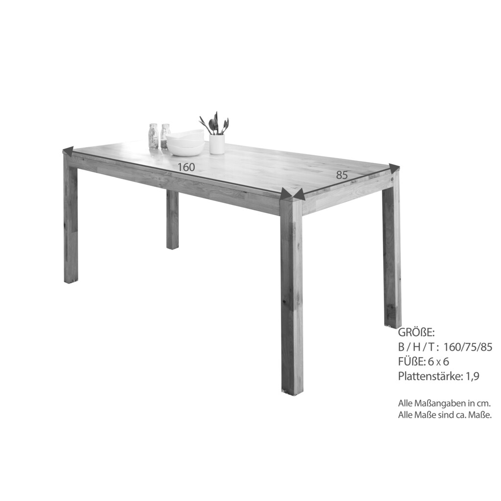 Tisch-Serie Farum aus Wildeiche Massivholz Bild 10