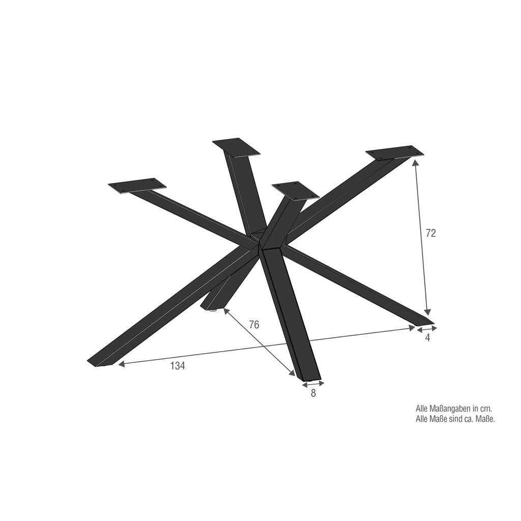 Tischgestell Skagen Jupiter pulverbeschichtetes Metall Bild 2