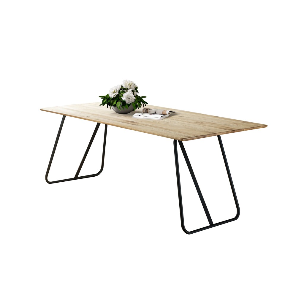 Tischplatte Skagen Wildeiche Massivholz gesoftete Kante Bild 2