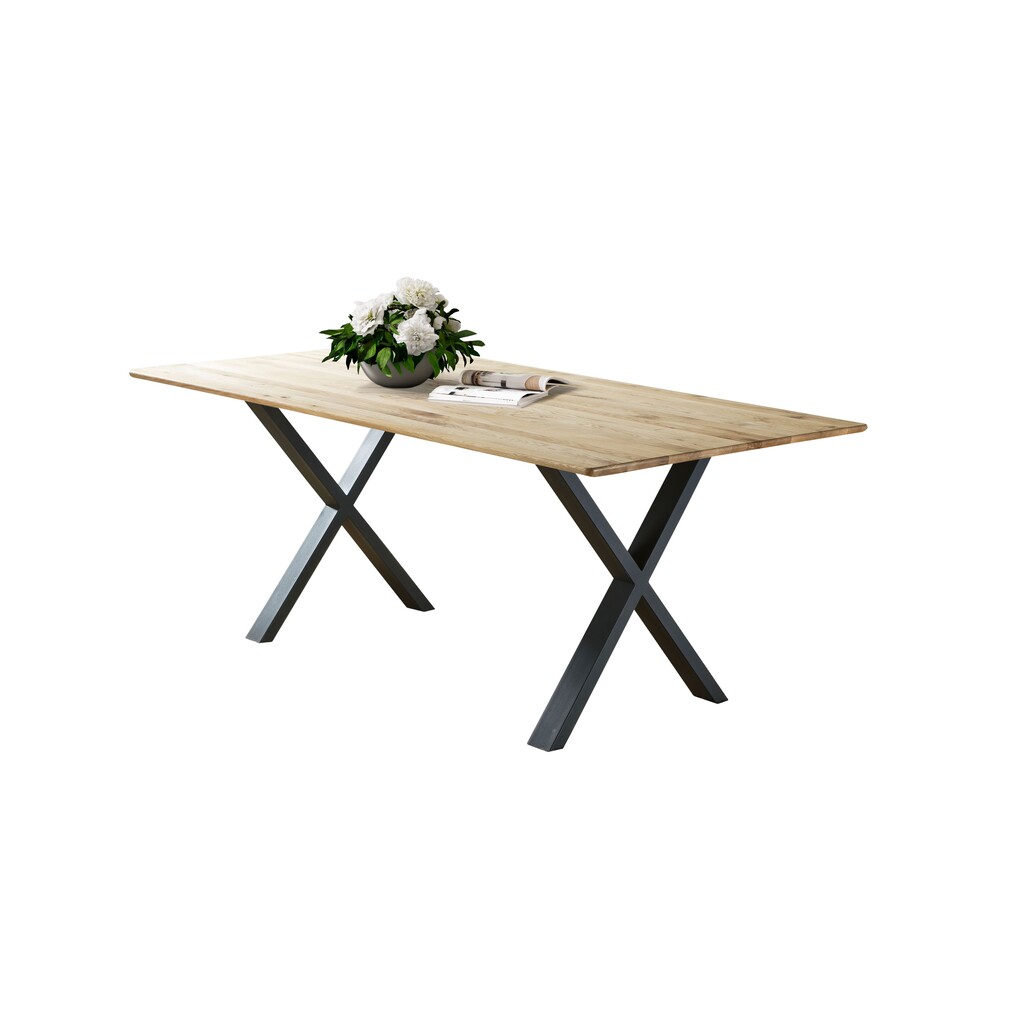 Tischplatte Skagen Wildeiche Massivholz gesoftete Kante Bild 3