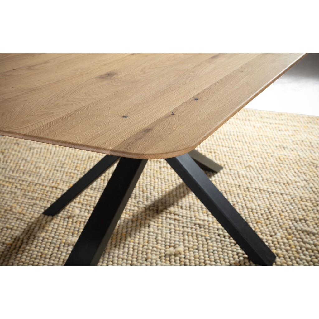 Tischplatte Skagen Wildeiche Massivholz mit Runder Kante R80 Preview Image