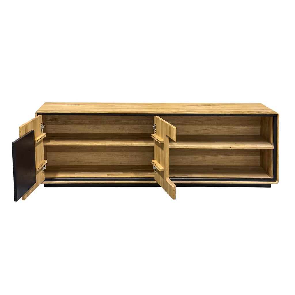 TV-Board Vejers II, Wildeiche Massiv, Hirnholz Bild 3