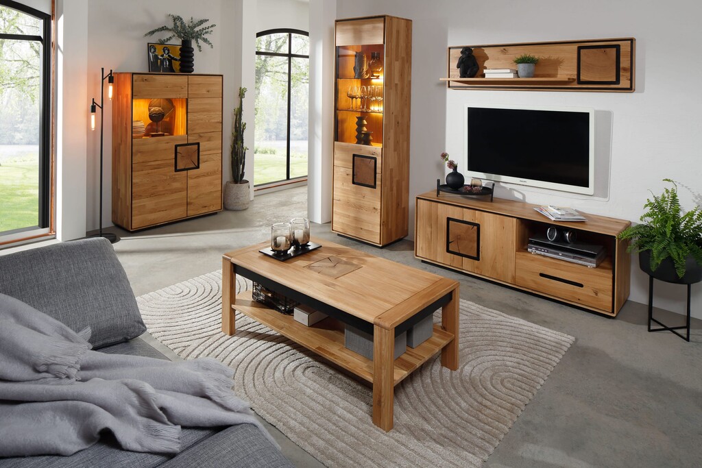 Vitrine Vejers I, Wildeiche Massiv, Hirnholz Preview Image