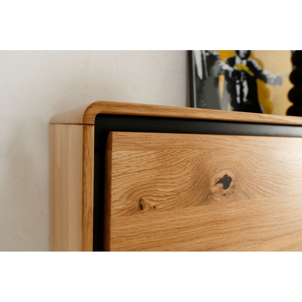 Vitrine Vejers II, Wildeiche Massiv, Hirnholz Bild 4