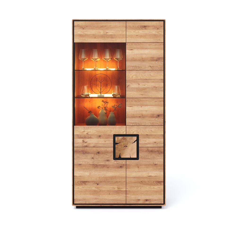 Vitrine Vejers II, Wildeiche Massiv, Hirnholz Preview Image