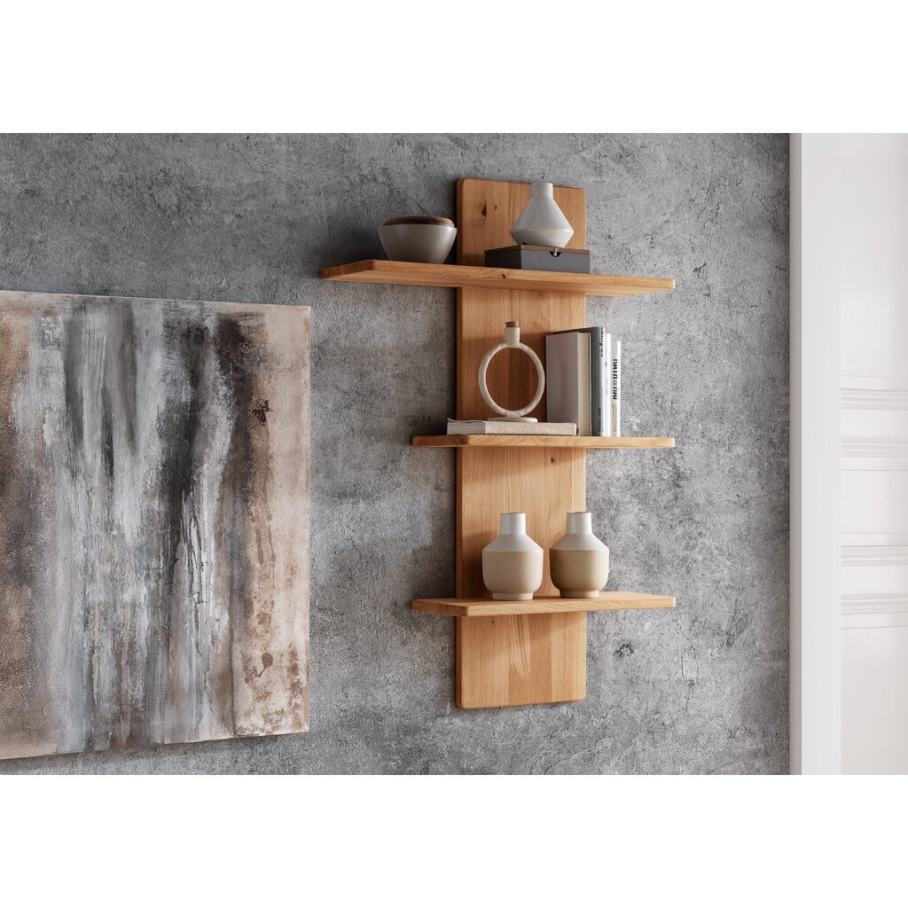 Wandboard mit 3 Böden Herning Wildeiche mit Hirnholz Maserung Bild 2