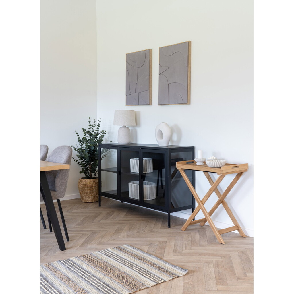 House Nordic Brisbane Sideboard mit 3 Glastüren Preview Image