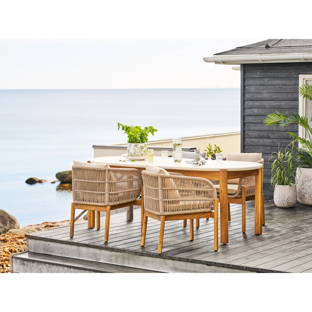 Gartentisch Esstisch Terracina aus Akazie & Terrazzo von House Nordic Bild 5