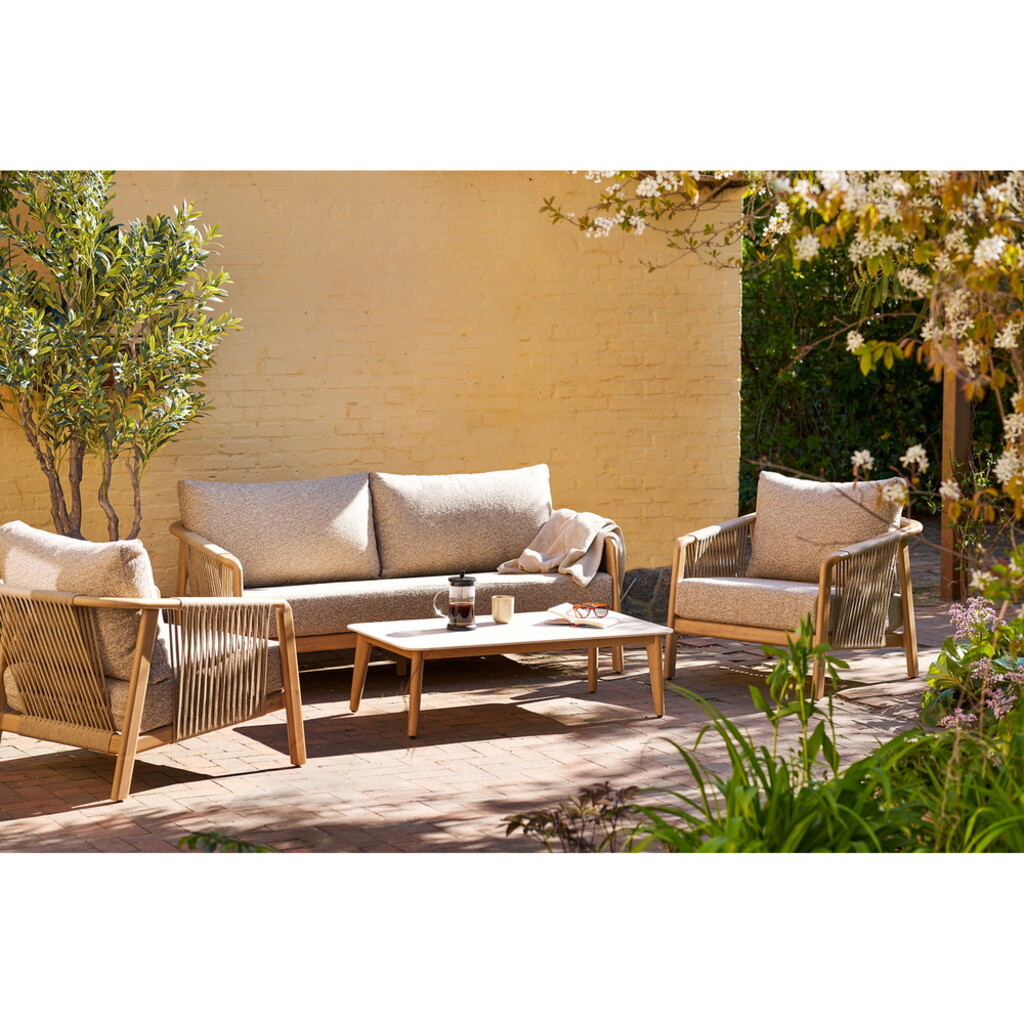 Fargo Lounge Set, Aluminium, Taupe / Holz-Look, inkl. Kissen Preview Image
