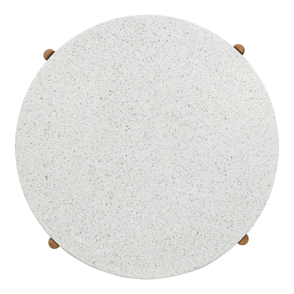 Terracina Garten Lounge Tisch Akazie/Terrazzo, Natur/Weiß Bild 2