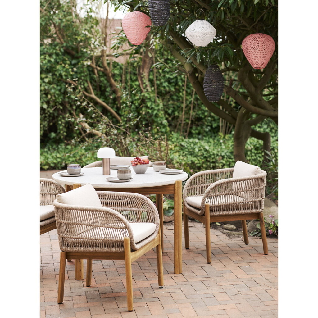 Terracina Gartentisch rund – Akazie & Terrazzo Preview Image