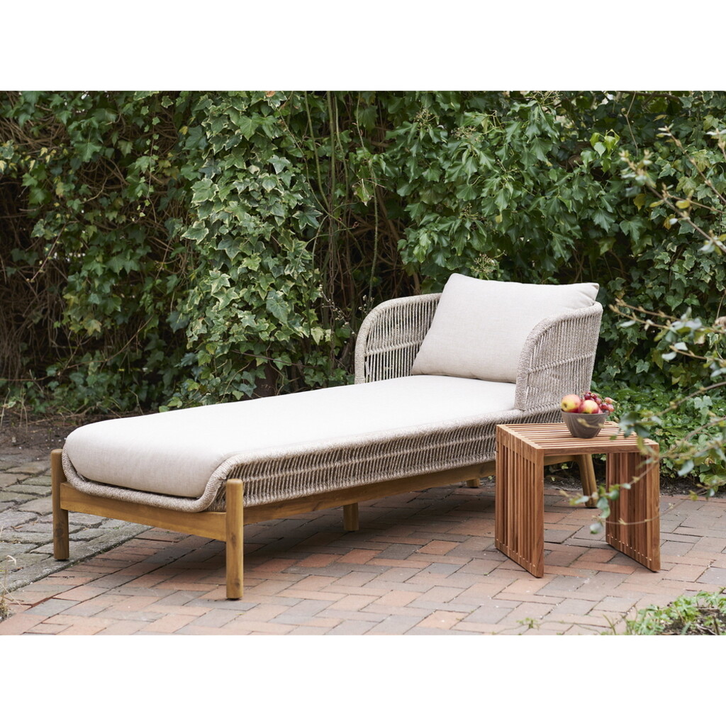 House Nordic Terracina Sonnenliege aus Akazie & Seil inkl. Kissen Preview Image