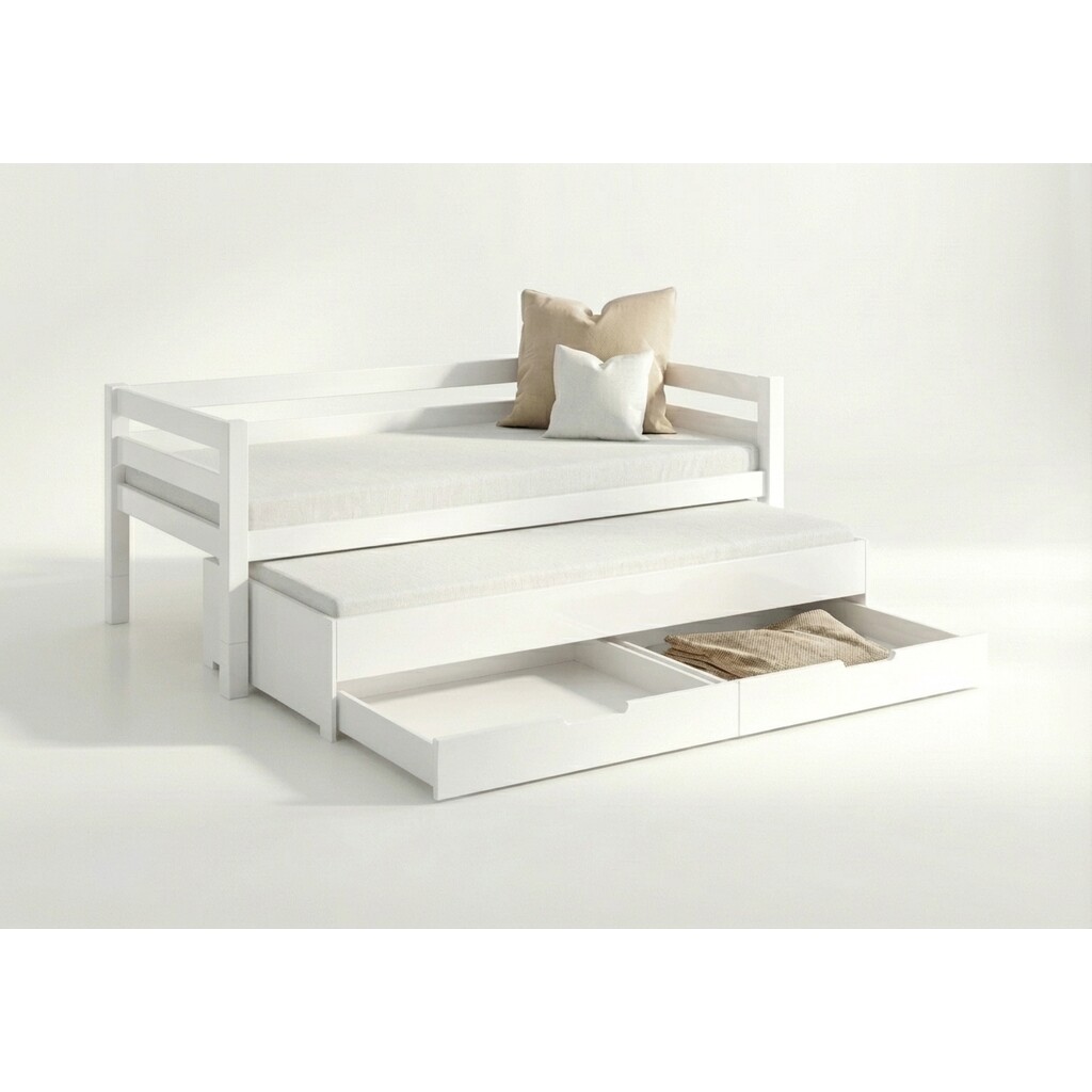 Infanskids Kinderbett Kojenbett mit Gästebett und Rollschubkästen Bild 3