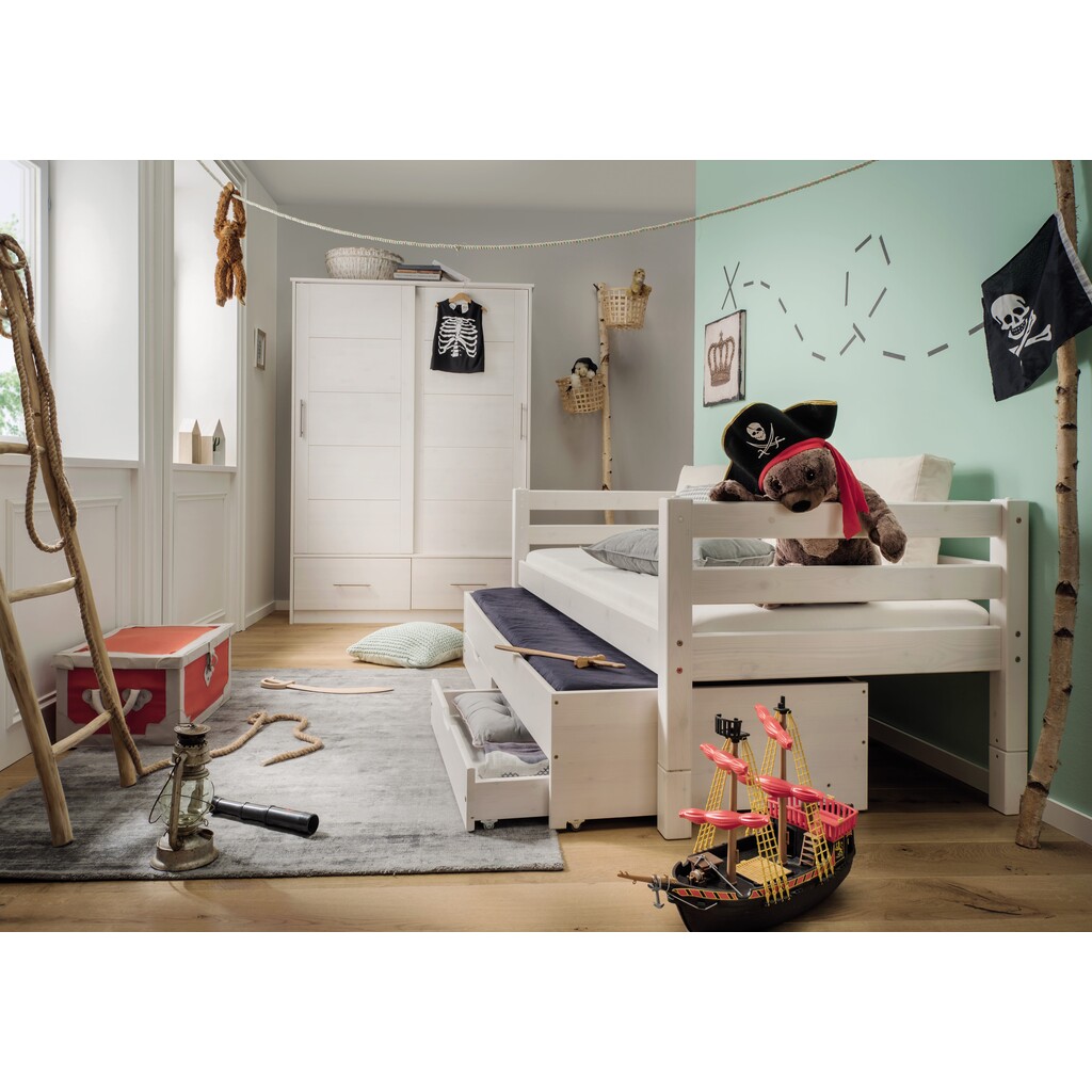 Infanskids Kinderbett Kojenbett mit Gästebett und Rollschubkästen Bild 4