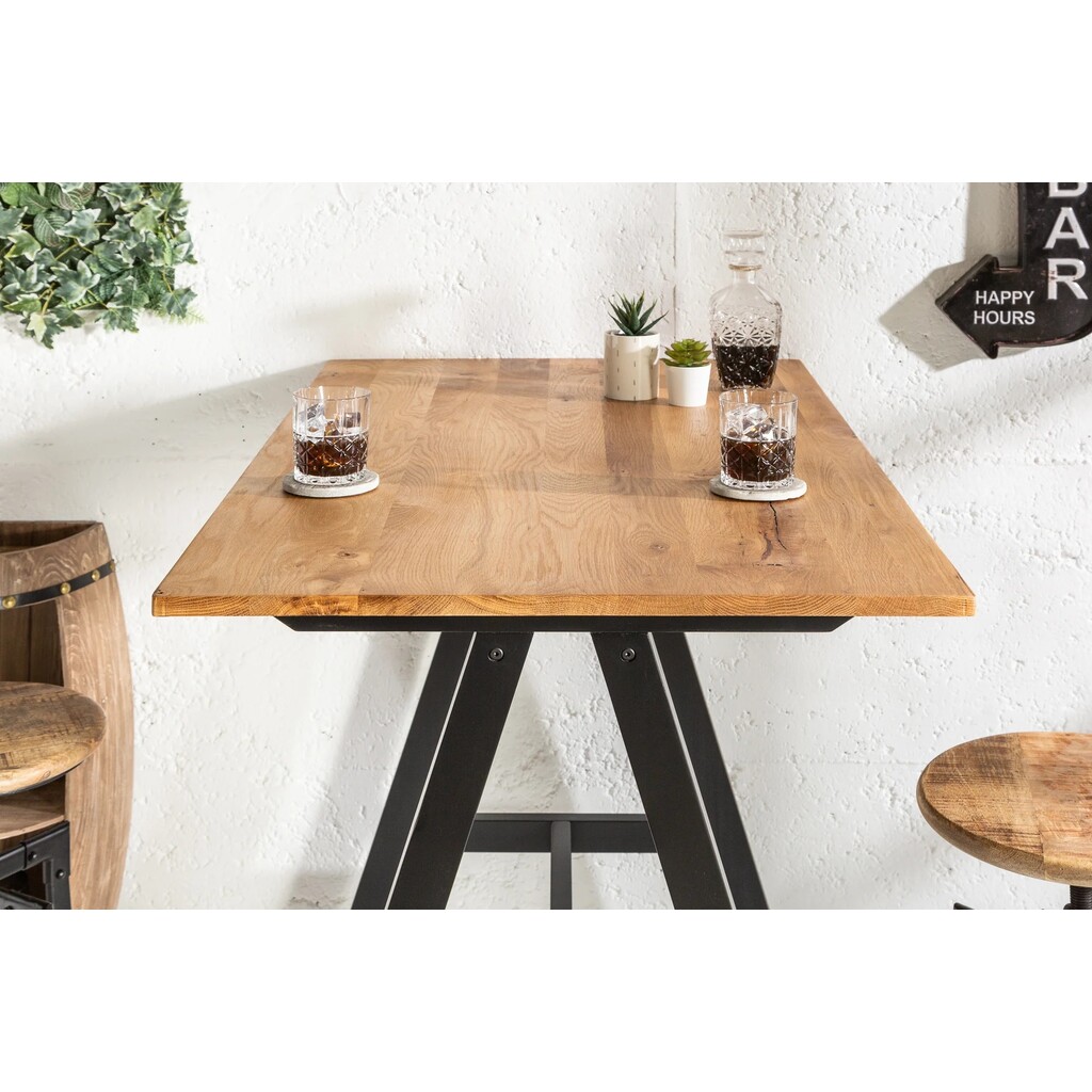 Bar-Bistrotisch Castle 120cm Wildeiche natur im Industrial Style Preview Image