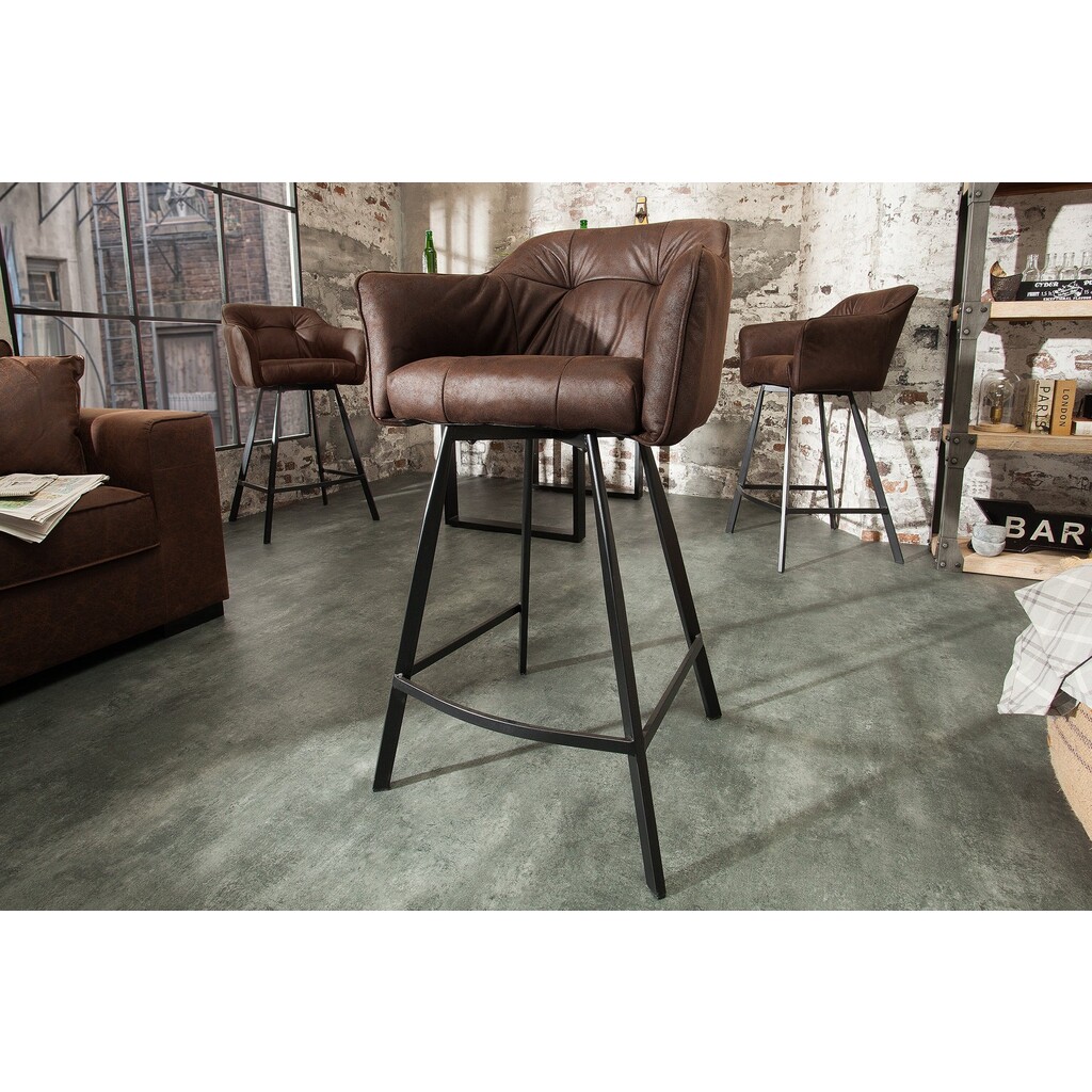 Barstuhl Loft mit Armlehnen Mikrofaser  Bild 6