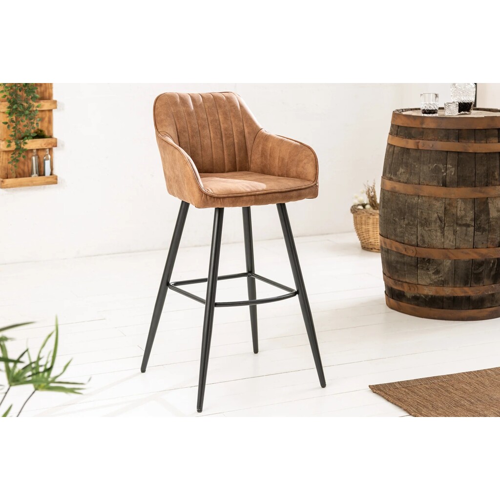 Barstuhl Turin Mikrofaser mit Steppung Preview Image