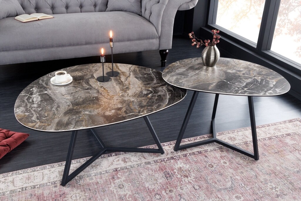 MARVELOUS Couchtisch Keramik & Hartglas | Invicta Interior Preview Image