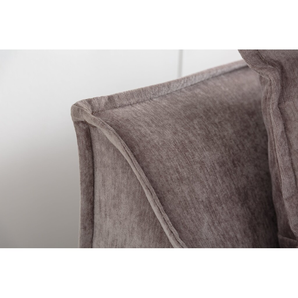 Ecksofa HEAVEN 255cm Federkern abnehmbarer Bezug Samt taupe Bild 8