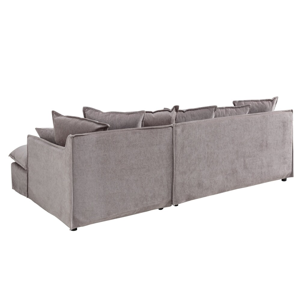 Ecksofa HEAVEN 255cm Federkern abnehmbarer Bezug Samt taupe Bild 10