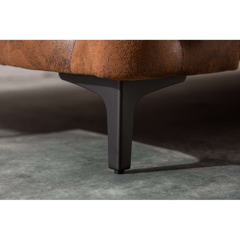 Ecksofa MODERN BAROCK Microfaser antikbraun im Chesterfield Stil Bild 9