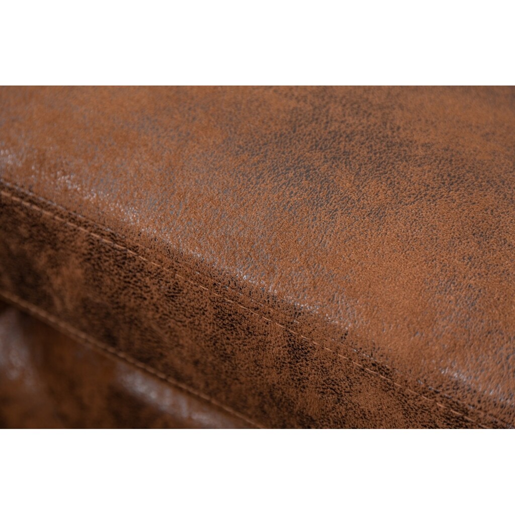 Ecksofa MODERN BAROCK Microfaser antikbraun im Chesterfield Stil Bild 8