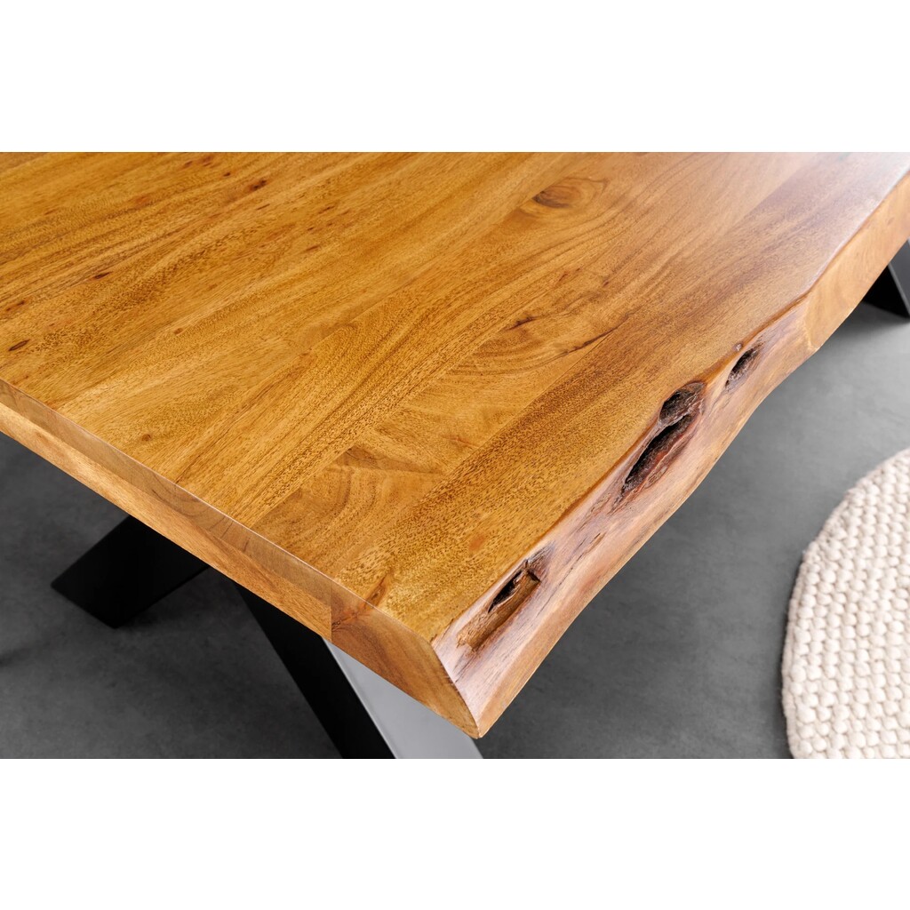 Esstisch Mammut 200 cm, 50 mm Akazienholz Tischplatte Bild 3