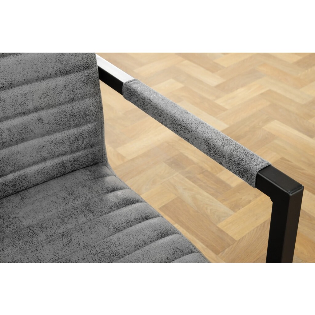 Freischwinger Loft mit Anthrazit Eisenbeinen und Armlehne Bild 10
