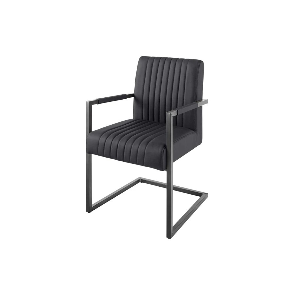 Freischwinger Stuhl Big Aston, Leder, Federkern Bild 7