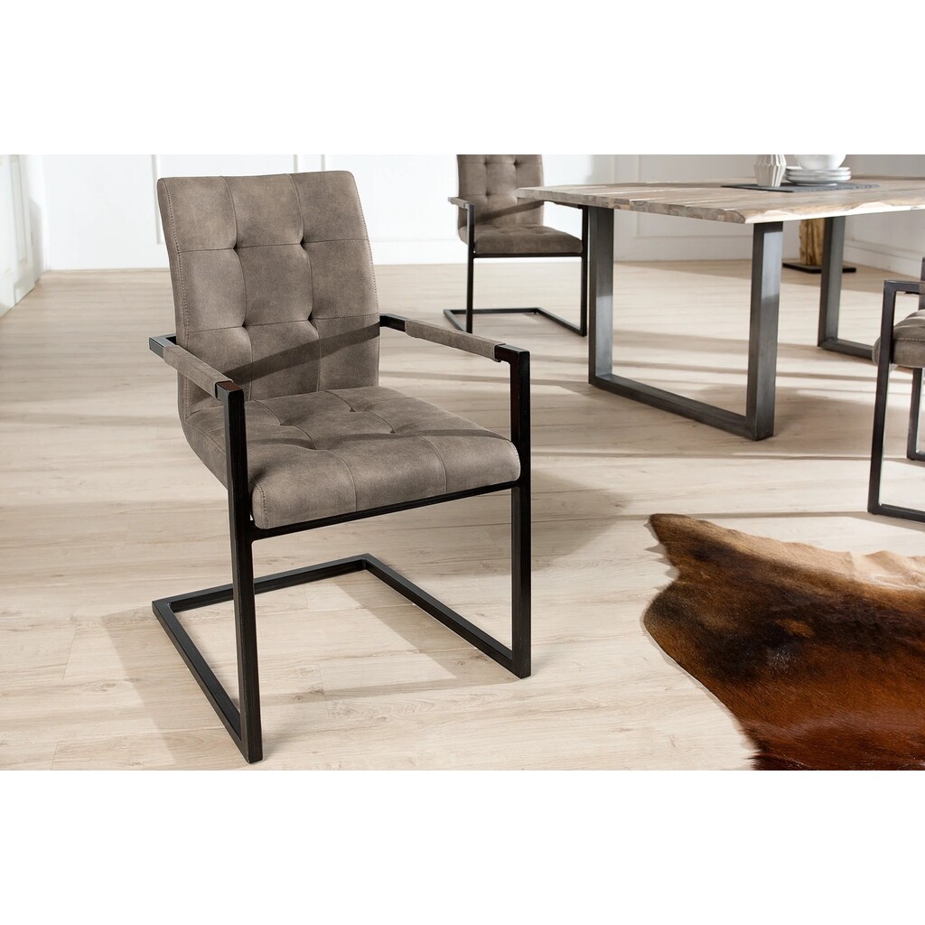 Freischwinger Stuhl Oxford Mikrofaser Bild 5