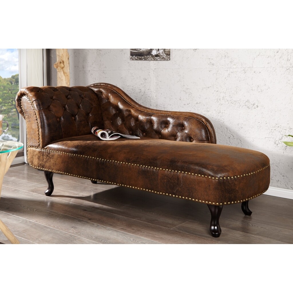 Recamiere CHESTERFIELD Antik-Look braun Preview Image